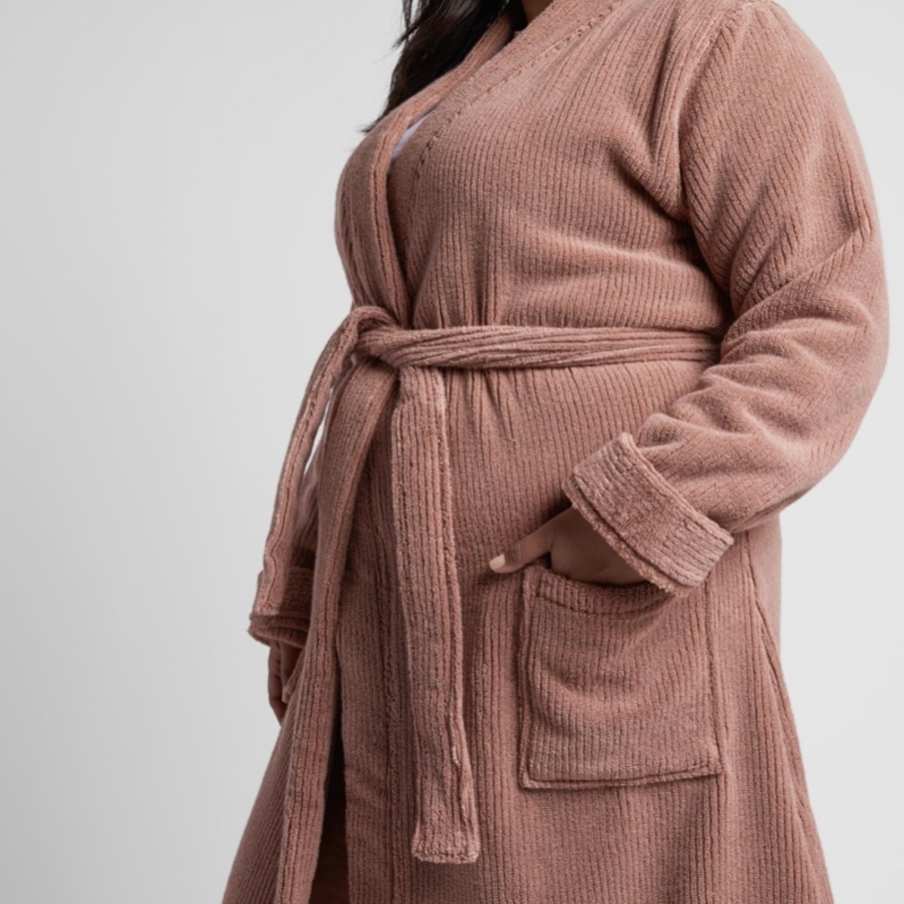 Parachute Soft Rib Robe in Clay - XL